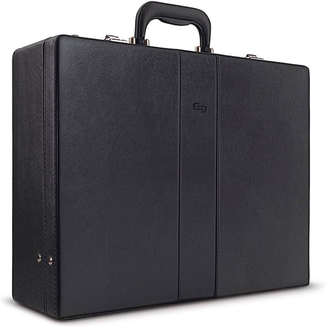 Solo Grand Central Attaché Briefcase with Combination Locks, Black - Image 4